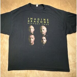Imagine Dragons Mercury World Tour Black T Shirt 3XL Rock band